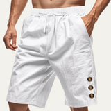 Die Ashbury Herren-Sommershorts mit Tunnelzug und Knopfdetail