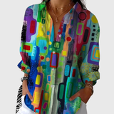 Leichte Bluse mit farbigem Druck