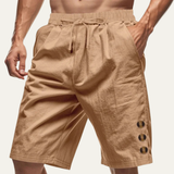 Die Ashbury Herren-Sommershorts mit Tunnelzug und Knopfdetail