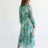 Althea | Maxikleid mit Blumendruck und langen Ärmeln