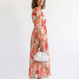 Althea | Maxikleid mit Blumendruck und langen Ärmeln