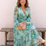 Althea | Geblümtes Maxikleid mit langem Arm