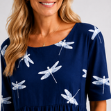 EVELINA – MIDIKLEID MIT LIBELLENPRINT