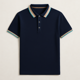 The Bellagio Gestreiftes Poloshirt aus Baumwolle