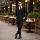 Der Silverwood Herren 3-teiliger Slim-Fit-Anzug – Sakko, Weste & Hose