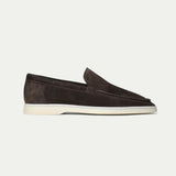 Klassischer Loafer aus Veloursleder in Braun