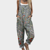 Bequeme Latzhose mit Print