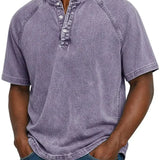 Gabin – Herren-T-Shirt mit Knopfleiste im Vintage-Stil