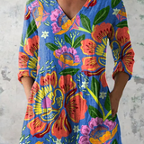 Blythe | Lange Bluse mit V-Ausschnitt