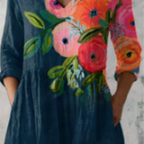 Genevieve | Lange Bluse mit V-Ausschnitt
