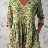 Sara | Lange Bluse mit V-Ausschnitt