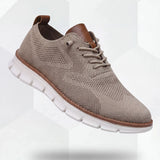 Mesh-Schuh, leicht und luftig in Khaki-Weiß
