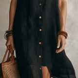 Modern Boho | Leichtes Midikleid aus Leinen