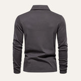 Das Porto Herren-Shirt aus moderner Baumwolle mit langen Ärmeln