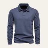 Das Porto Herren-Shirt aus moderner Baumwolle mit langen Ärmeln