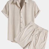 Das Korsika Leinen-Set – Sommerhemd & Hose für Herren
