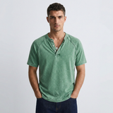 Hugo – Vintage-T-Shirt mit Knopfleiste für Herren