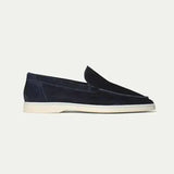 Klassischer Loafer aus Veloursleder in Marineblau