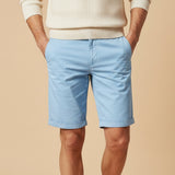 Die Roseland Herren-Sommershorts aus hochwertiger Baumwolle, ohne Bundfalten